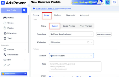 cách gán proxy cho từng tài khoản facebook
